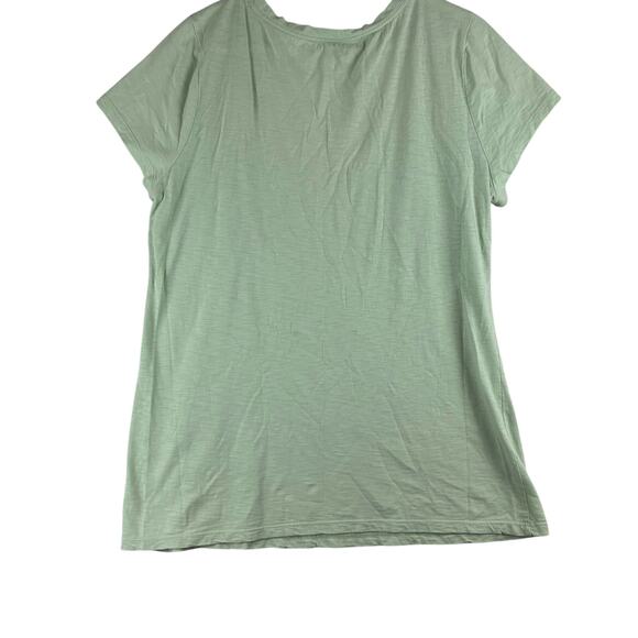 Y2K Style & Co Short Sleeve Top Womens Large 100% Cotton Sequin 3D Tulle Flowers - Picture 2 of 10